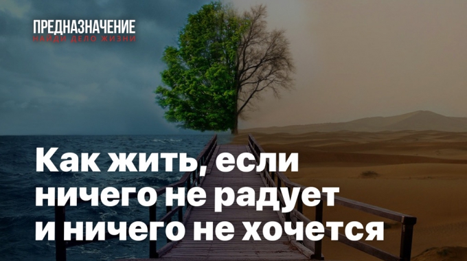 Как жить, если ничего не радует и ничего не хочется